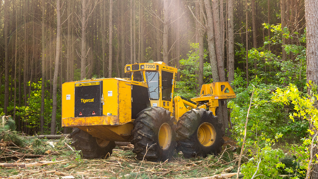 Image of a Tigercat 720G working in the field