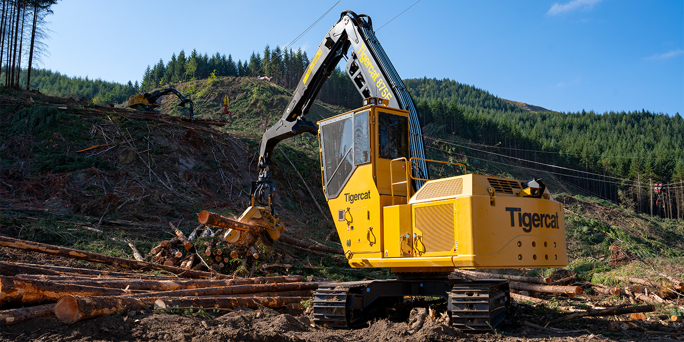 At last year’s PLC in Washington state, Sabrina operated a Tigercat 875E carrier equipped with Tigercat’s latest processing head offering, the 573.