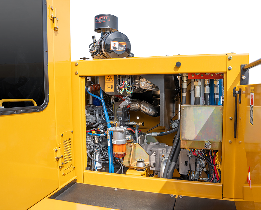 Image of a Tigercat 234C loader's service compartment.